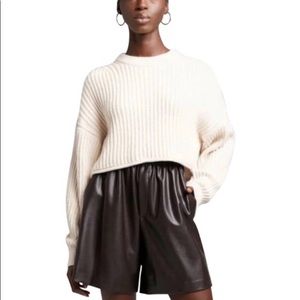 Brand NWT Joie vegan faux leather high waisted shorts! Size S